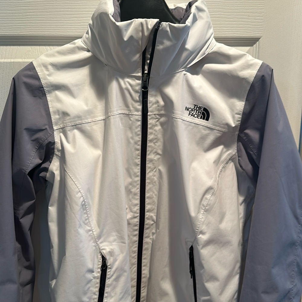 North Face Rain Jacket with collapsible hood. Size L